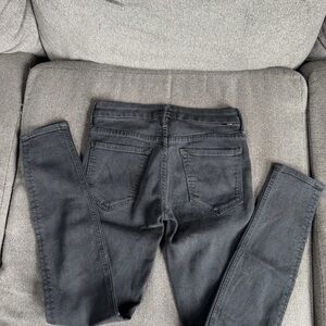 MOTHER Black Skinny Jeans - High-Rise Fit